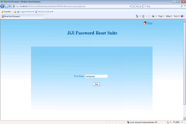 Self Service Password Reset